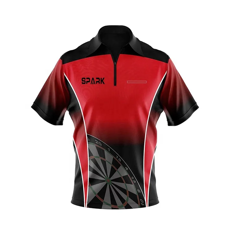High Quality Custom Mens Polo T Shirt 1/4 Zipper Darts Club Sublimation Jerseys Breathable Knitted Body Neck Collar Quick Model