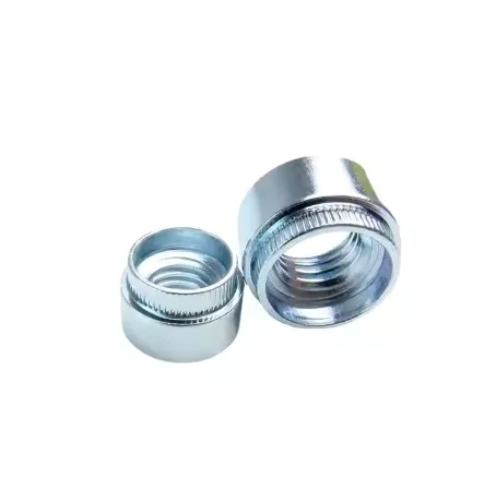 Zinc blue and white plated round serrated rivet bushing nuts processing machines
