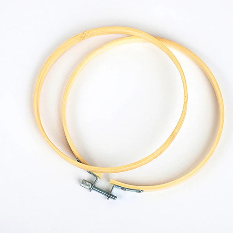 Round Wooden Embroidery Hoops Bulk Wholesale Adjustable Bamboo Circle Cross Stitch Hoop Ring Wood Cheap Price