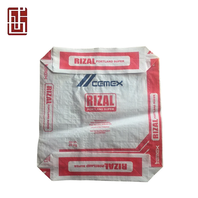 Stand up block bottom chemical valve bag 25kg lafarge cement packing