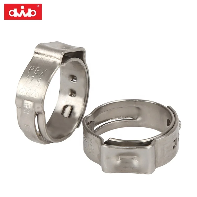 304 Stainless Steel 200-Pack Dwb Brand  1/2-Inch Pex Cinch Clamp Rings for Pex Tubing Piping PEX Crimp Fittings