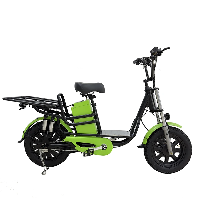 Electric Bike 16*3.0 Fat Tire Electric Delivery Bike Cargo Electric Fatbike 60V Lithium Battery 1000W  Electronic Rear Hub