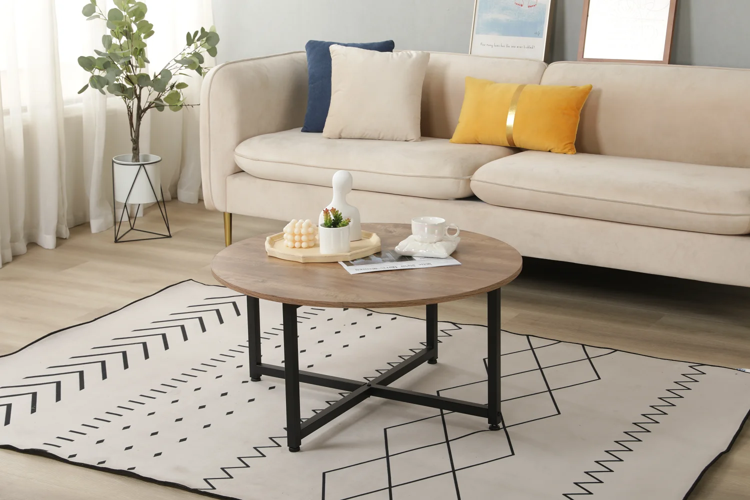 Cheap mesa de centro center table round coffee tables modern side table for living room bedroom