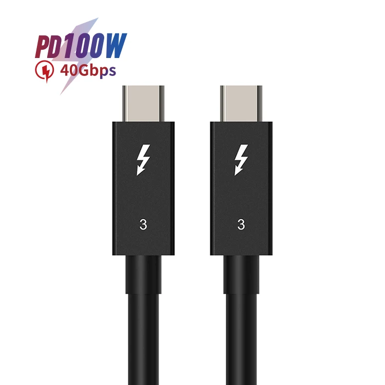 Dataroad  2M USB C Compatible Support 40Gbps 20V 5A 100W 4K 5K Thunderbolt 3 Cable