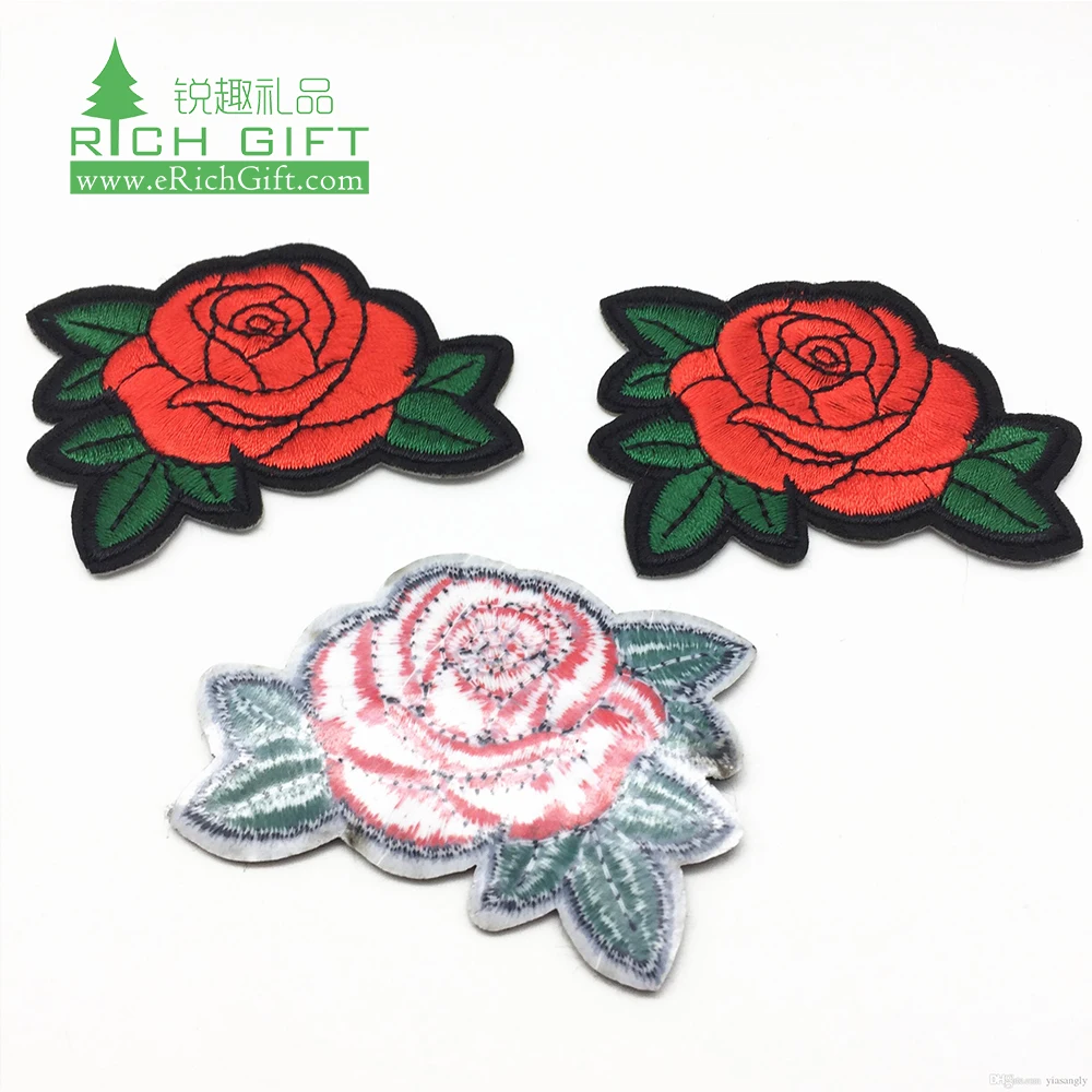 2019 Handmade fashion Design Embroidered Services Sequin Appliques badge floral embroidery patch flower for clothing