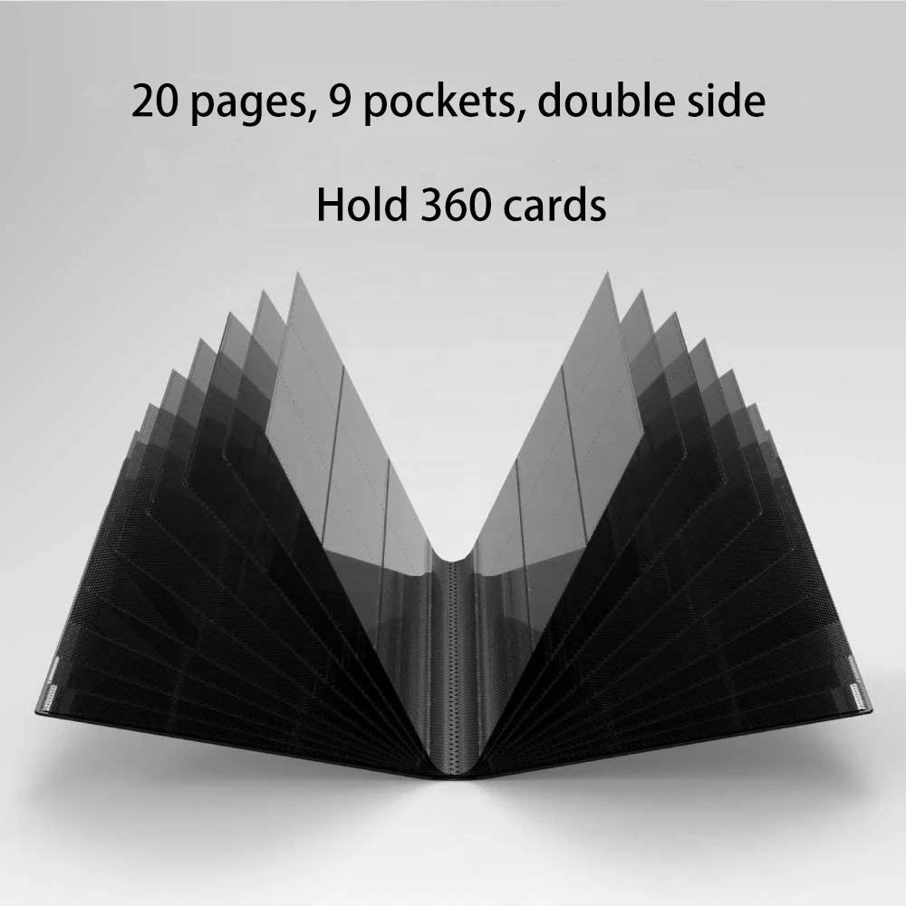 Game Trading Card Collection Album 360 Pockets Customized Pokemon Card Album Binder Acid-Free Non-PVC PP Material