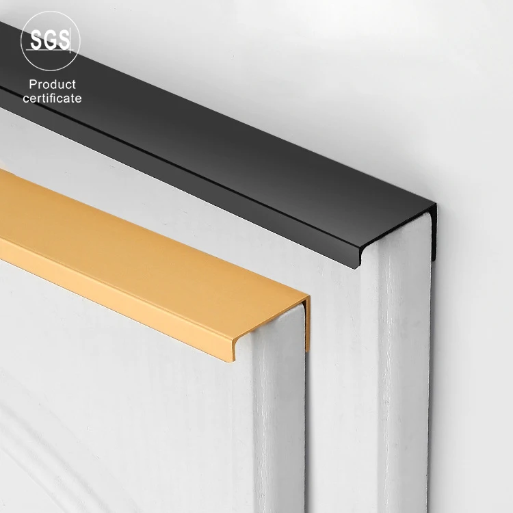 Drawer Cabinet Bedroom Modern Wardrobe Handles Double Colors Aluminium Profile kitchen Handles