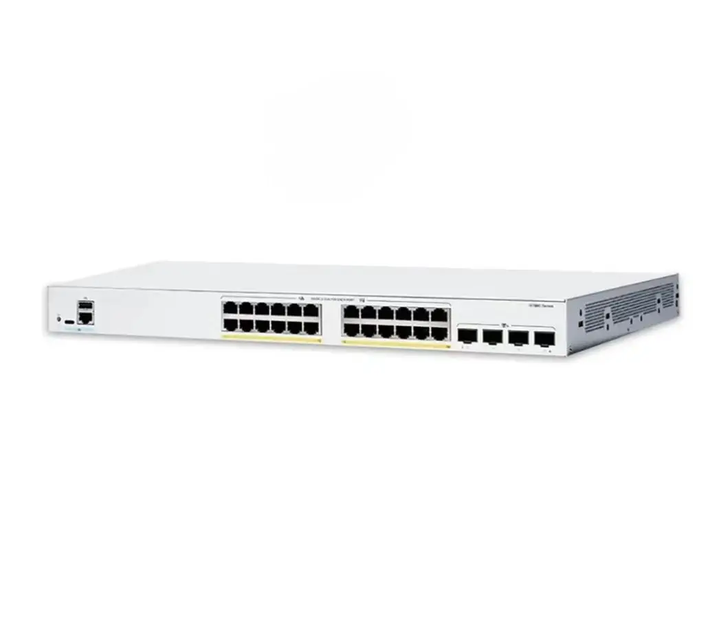 C1300 24-портовый гигабитный коммутатор Ethernet POE SNMP QoS емкость 10G! Волоконный порт SFP с отделением для управления сетью!