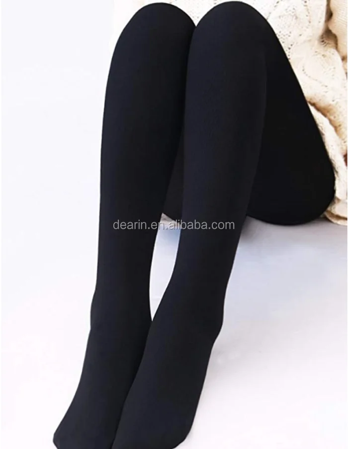 
600D Seamless Opaque Warm Fleece Lined Footed Tights or Leggings for Women -shape up your legs 