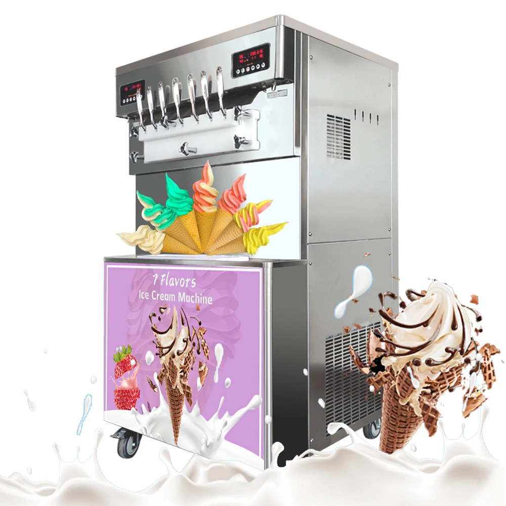 CE Rohs 7 Flavors Italy Catering Commercial Equipment Mcdonalds Frigomat Whip Cream Machine