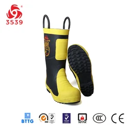 3539 EN15090 EN ISO 20344 неопреновые защитные противопожарные сапоги