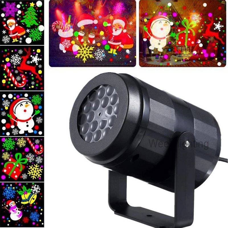 LED Christmas Projector Lights Outdoor Indoor Xmas Party Stage Light LED Snowflake Projection Laser Lamp Holiday Special Lamp