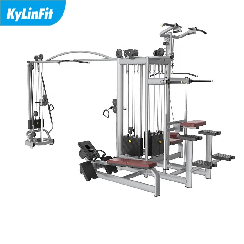 Kylinfit commercial gym equipment multi station hammer 5 station cable fitness cross over