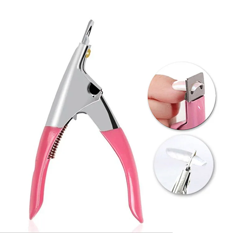 Household Stainless steel acrylic fake nail clipper Nails clippers French style Nail Cutter with low price