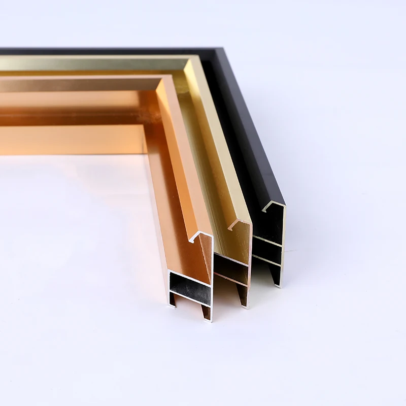 aluminum photo frame lines home decoration metal profile wire drawing advertising poster frame manufacturers direct supply