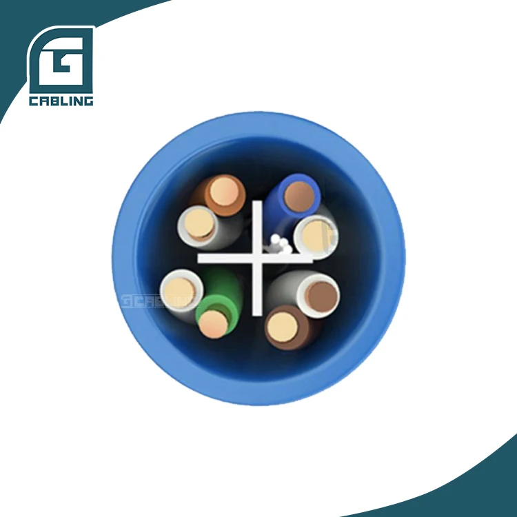 Gcabling Grey Blue Black custom colour ethernet cable network cable package cat6 shielded cable