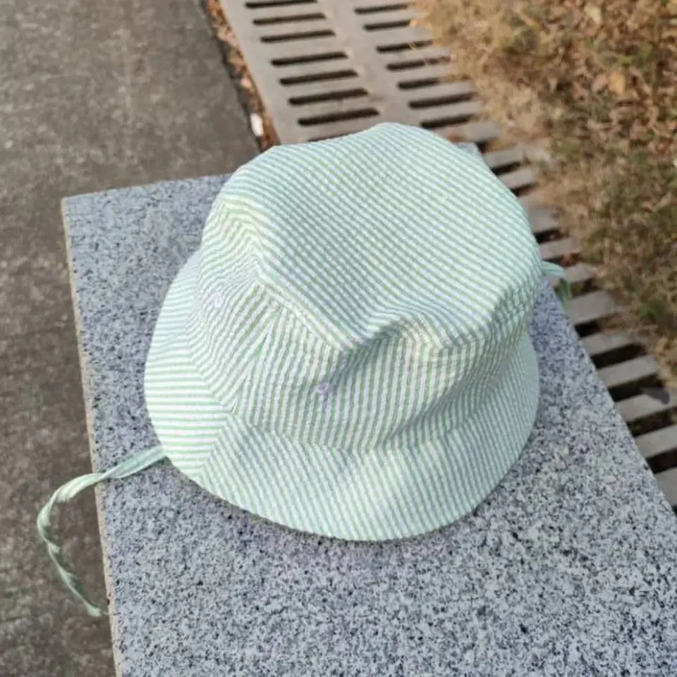 Monogrammed Blank Seersucker пляжные шляпы летняя детская бейсбольная