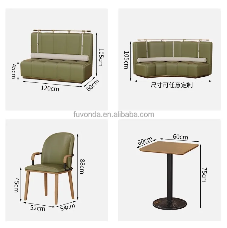 Dining Seating Booth Sets For Restaurant Furniture Customized Seating Fast Food Restaurant Sofa Booth Hot Sale Chair And Table