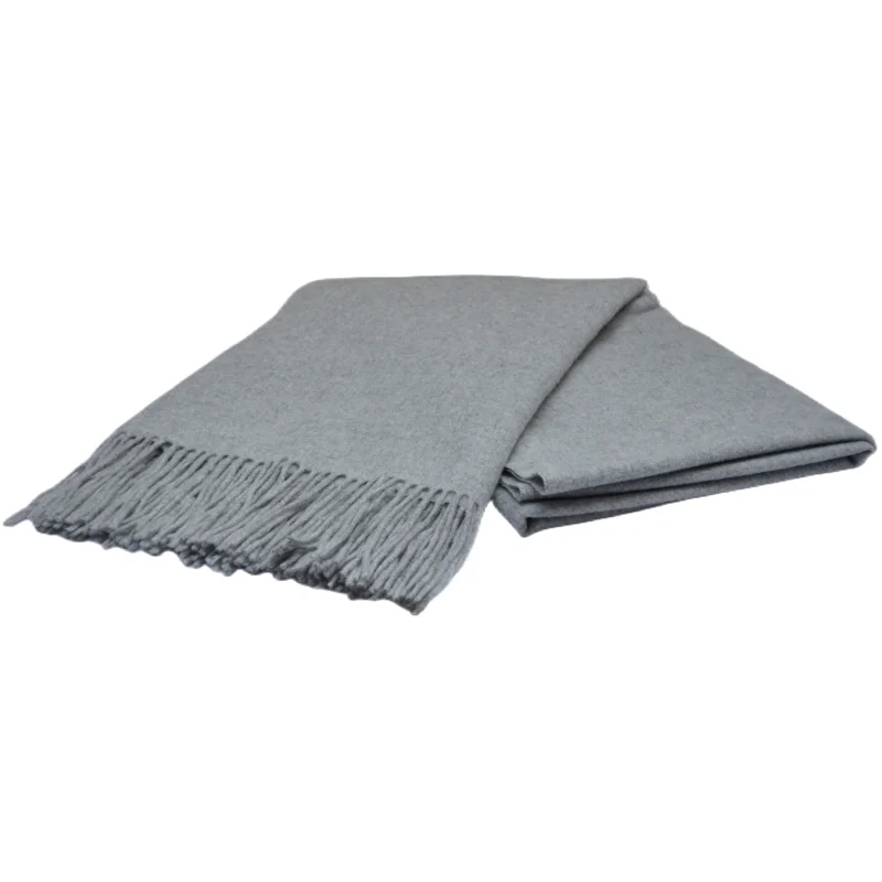 BLUE PHOENIX throw blanket for couch 100% high quality Australia merino wool charcoal grey sofa travel outdoor picnic outdoor