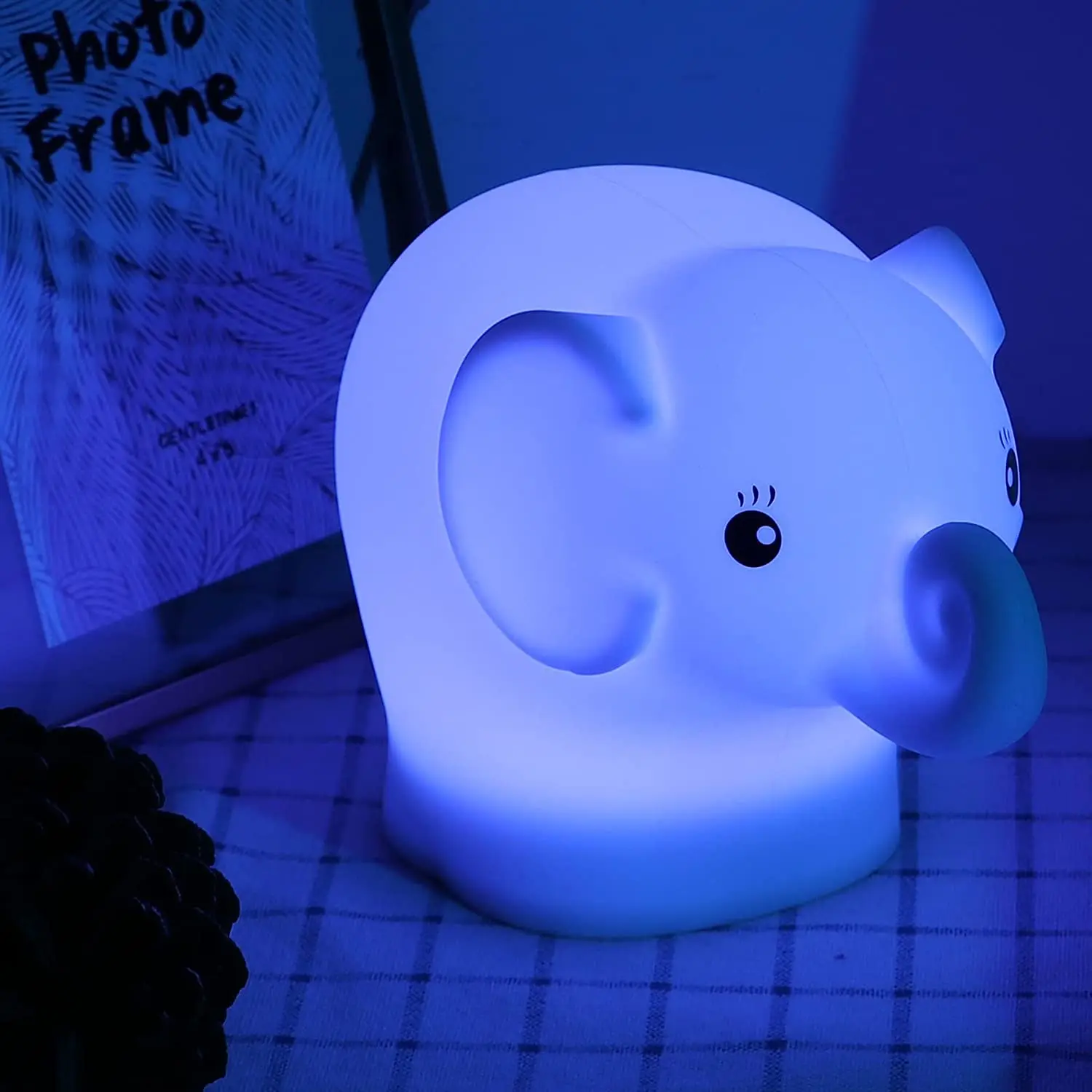 Hot Sell Cute Elephant Design Led Light Children Night Light Kids Silicone Lamp Nursery Night Lamp For Baby Bedroom