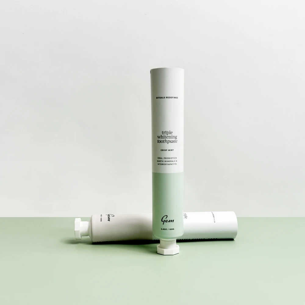 Customized logo 100ml aluminum-plastic toothpaste tube body frosted cream environmentally friendly plastic toothpaste tube