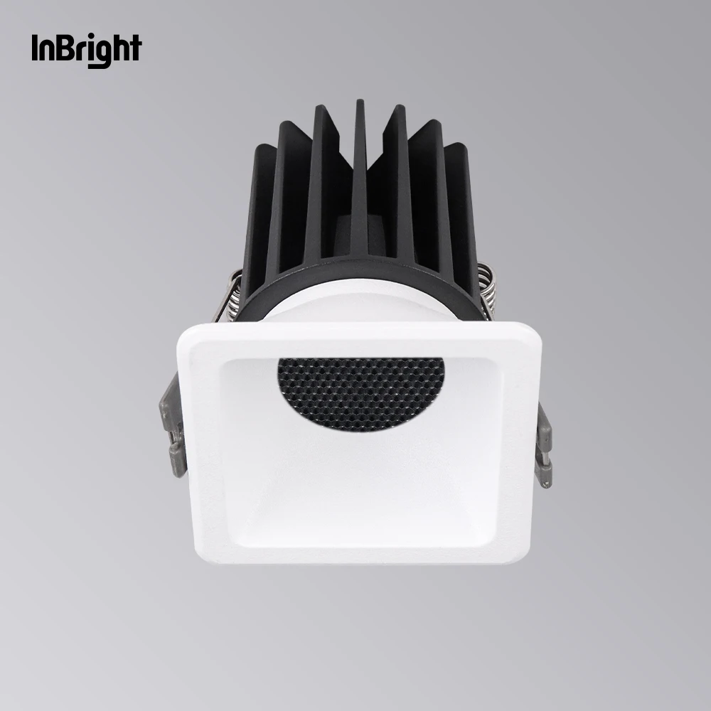 Commercial Lighting Recessed LED Dimmable Adjustable Square Down Light 8W 10W 15W 28W Hotel Downlight