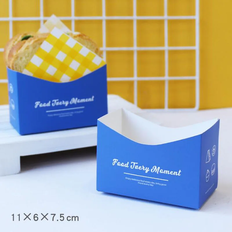 Mini Cartoon Sandwich Toast Packaging Box Burger Paper Bag Baking Picnic Box