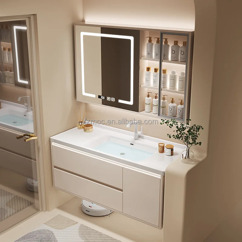white painting MDF material Width Stock clearance bathroom cabinet ready to ship bath room vanity