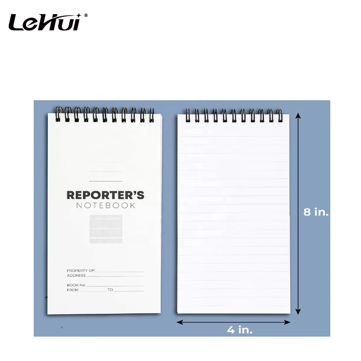 Make Your Own Design 12 Pack 8 x 4 Inch 140 Pages Book Pocket Spiral Memo Pad Notebook Journal