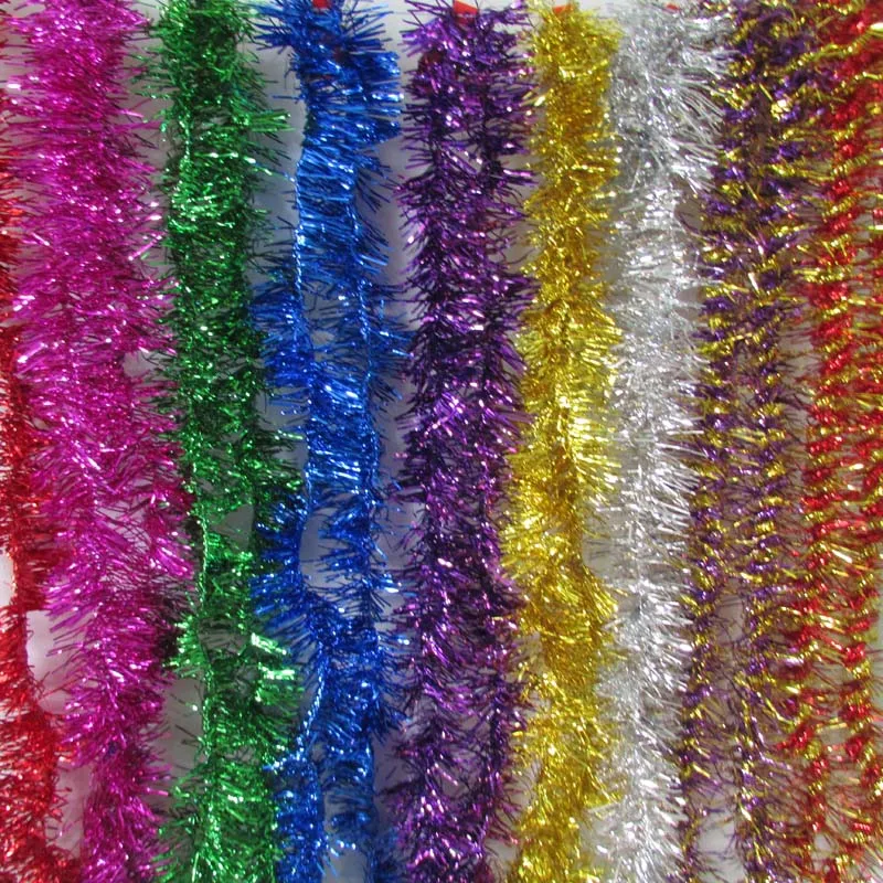 10pcs/set 9cm*200cm Tinsel Garlands for Christmas Party Home Decoration