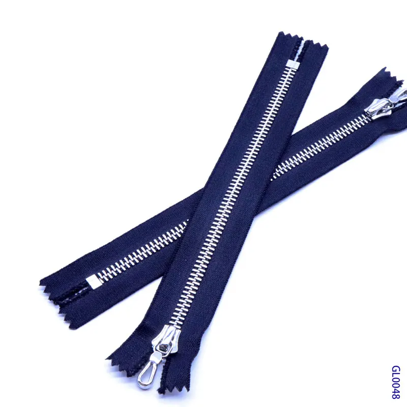 
low moq 80cm stainless steel zipper metal no3 5 8 10 garment zipper jeans men 