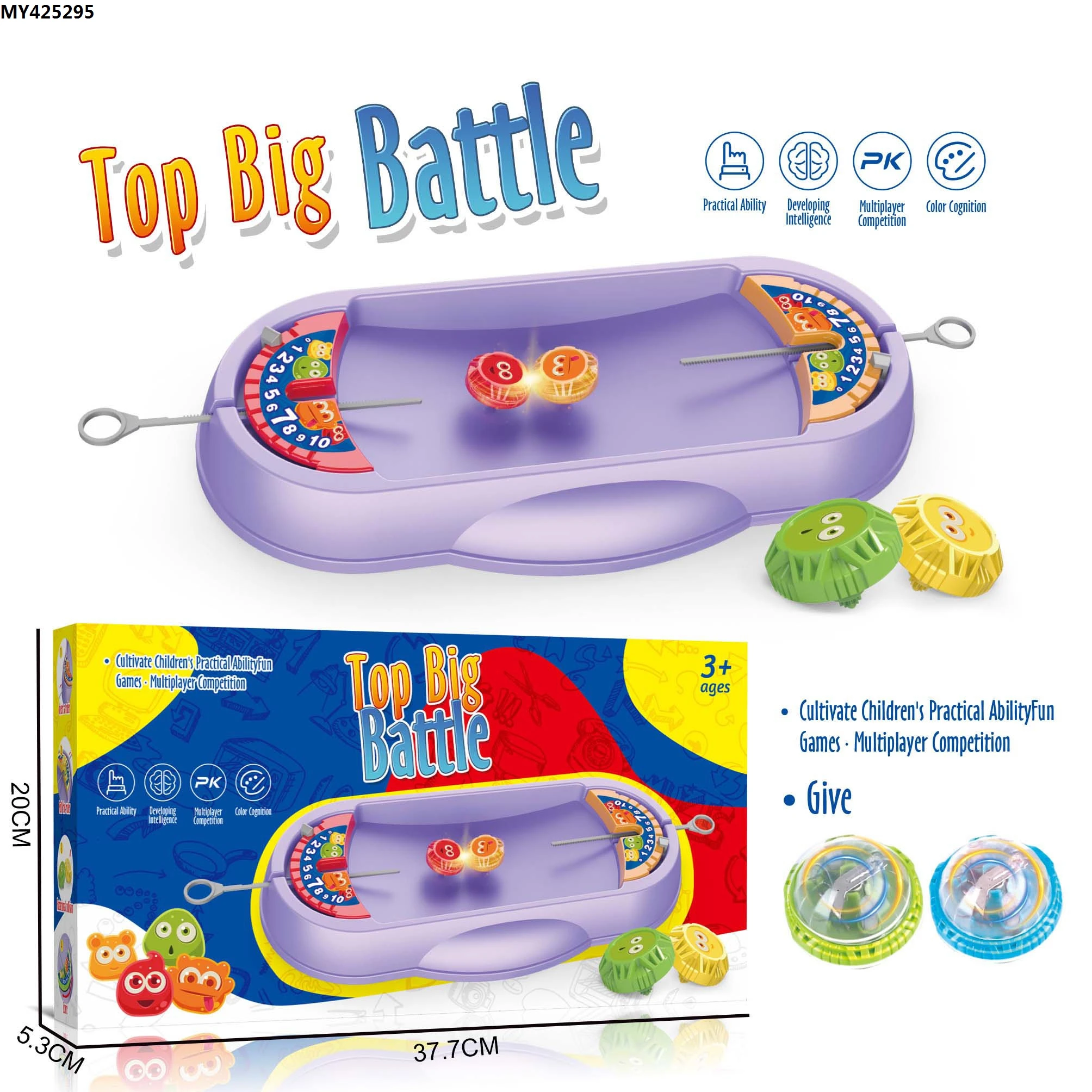 Educational Board Games Indoor Outdoor Pull Out Gyro Battle Disk Toys Spinning Top 2 player Battle Game For kids