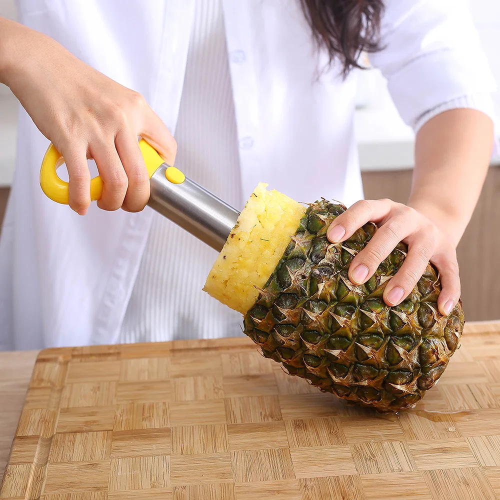 Kitchen Super Fast Pineapple Corer and Slicer Tool Stainless Steel Pineapple Cutter Corer