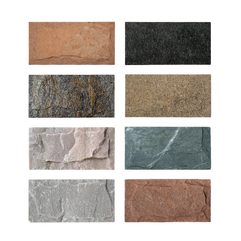 Interior Exterior wall Quartzite Mushroom Stone tiles Different Design Stone Slate Tiles
