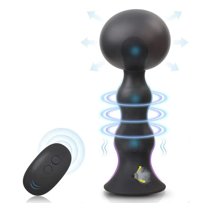 Sex Toys Automatic Inflatable Anal Dilator Expansion Vibrator Prostate Stimulator Massager 10 Vibration Sexy Beads Butt Plug fo