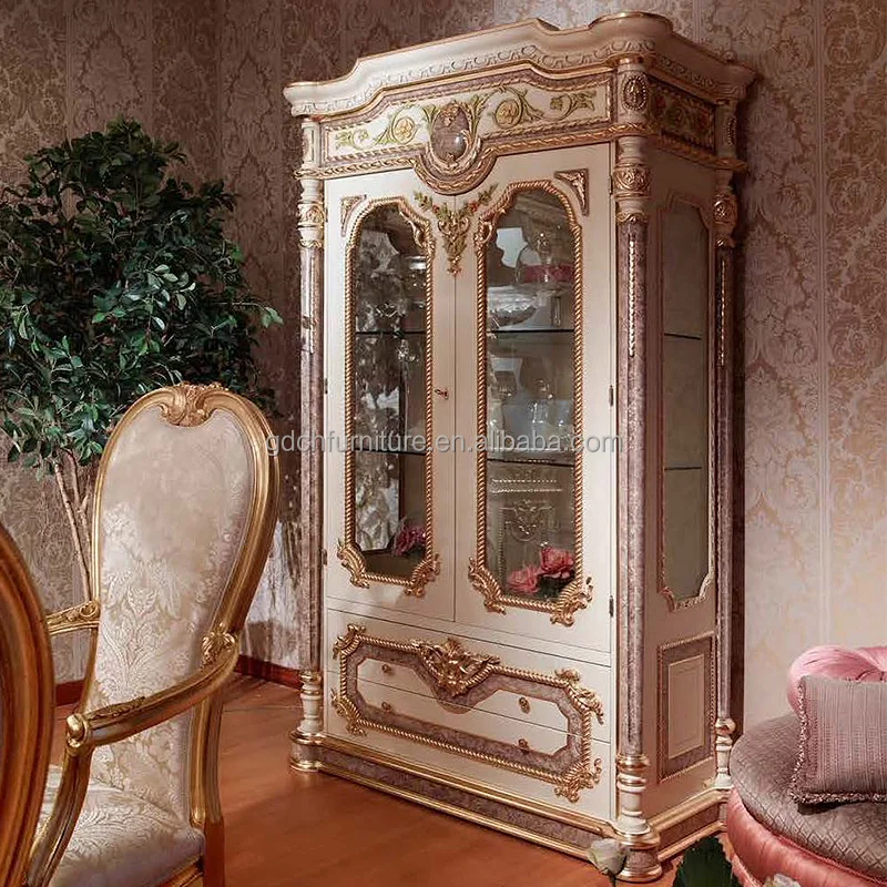 Baroque Antique Style Hot Sale Elegant Luxury Furniture Solid Wood Carved Dining Table