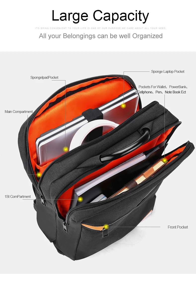 Golden Wolf Mochilas 2023 Trend Factory wholesale waterproof oxford low price men laptop backpack bag