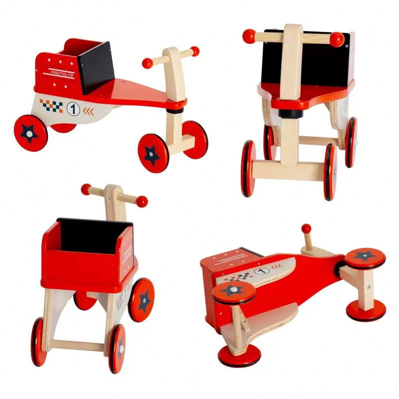 kids balance wooden bike kick scooters foot scooters baby push toy bike early walk development muscle strength Enhancement