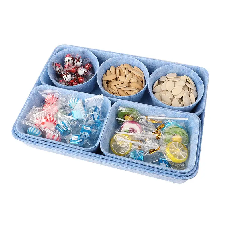 
Wholesale custom design cosmetic storage box felt snack food storage box 