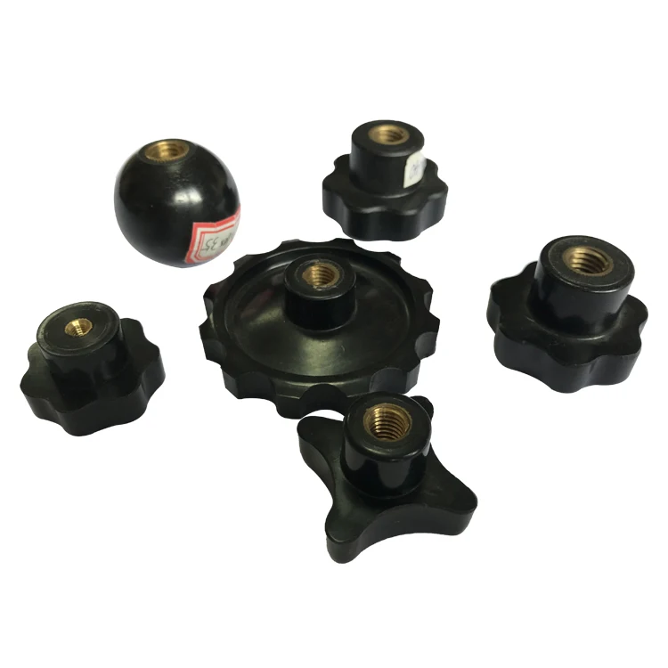 supply high quality cnc machine plastic star handle wheel star knob