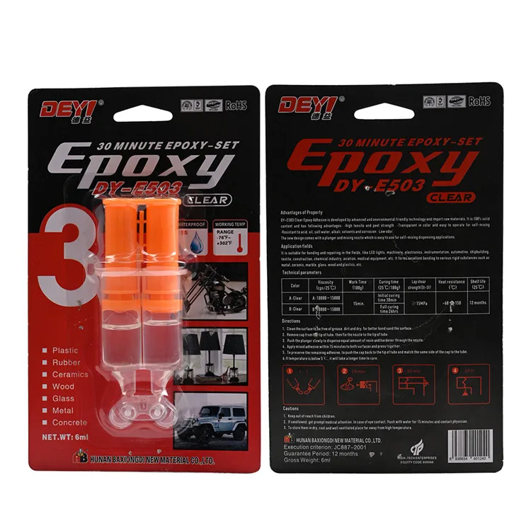 
DEYI high temperature clear epoxy glue ab epoxy adhesive for stainless steel 