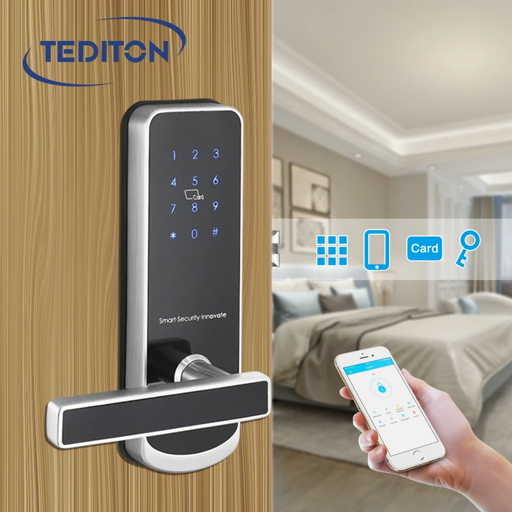 WiFi Keyless App Digital Door Lock APP Password Lock Pin Code Electronic Smart online door lock