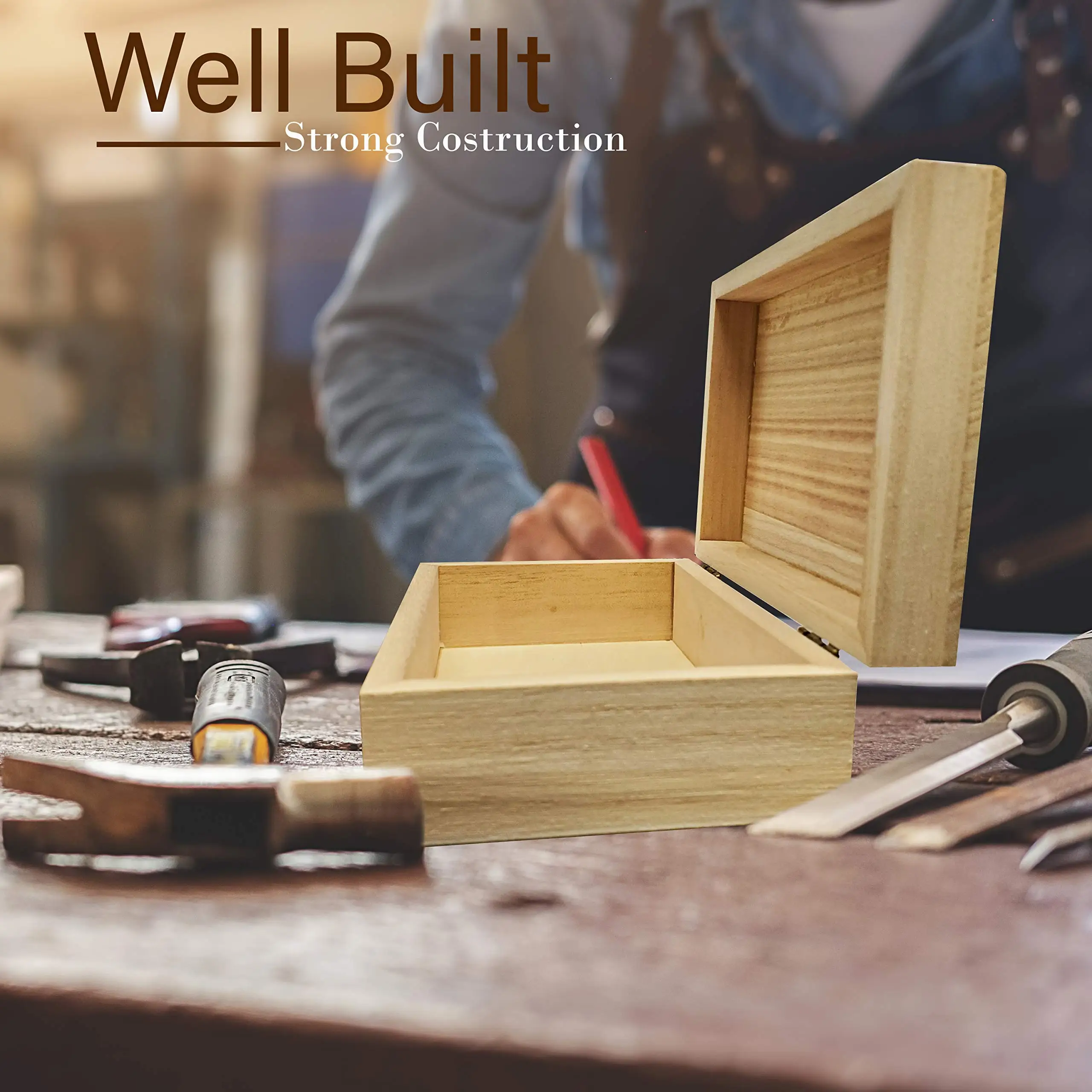 Factory Cheap Custom Unfinished Wood Boxes pine Wooden Boxes for Crafts