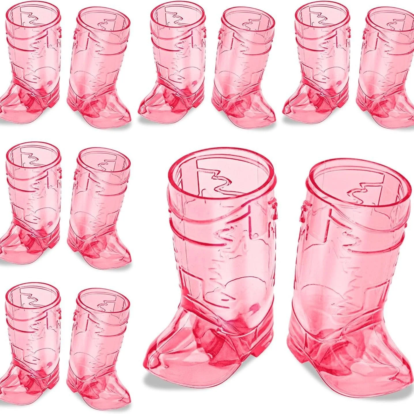 Cowboy Boot Shot Glasses Mini Reusable Disposable Clear Plastic Shot Glass Cups Cowboy Bachelorette Girl Birthday Party Favors