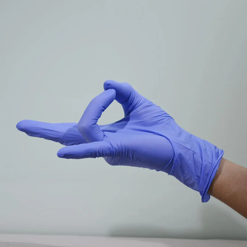 En455 EN420 En374  latex free disposable nitrile glovees powder free for  EU blue / white / black / pink available