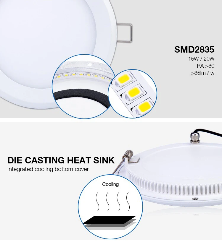 Good price waterproof ip44 ip54 ip65 20w flat led panel lamp recessed round ultra thin slim led ceiling panel light