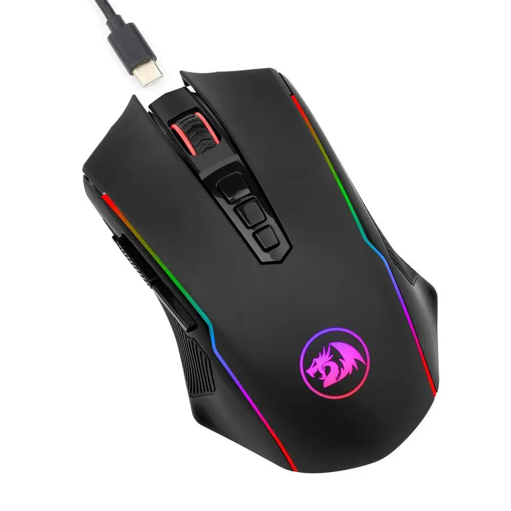 Redragon M910-KS RANGER LITE RGB Backlight 2.4G Wireless Rechargeable Battery USB Wired Double Modes Gaming Mouse