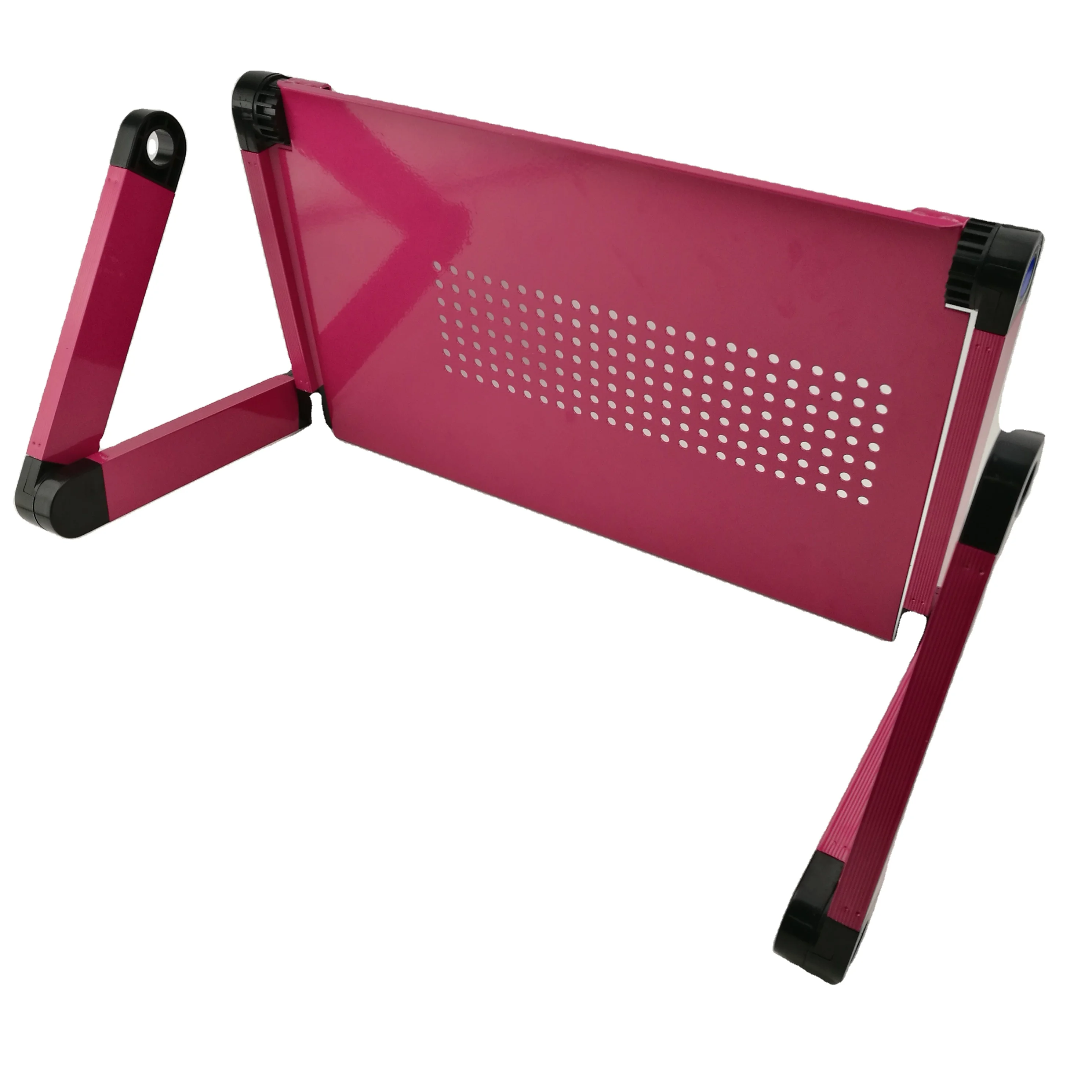Portable Adjustable folding arm  aluminum Laptop Notebook Desk/Stand/Table with cooling fan and mouse pad