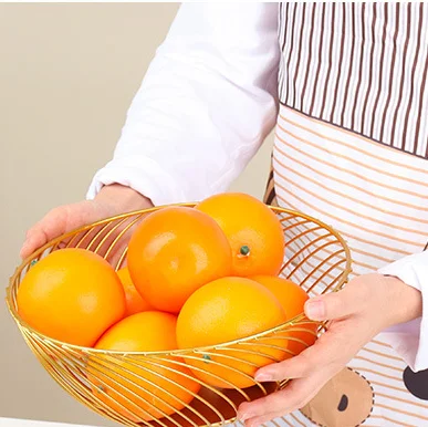 Iron Art Home Living Room Desktop Decoration New Year Gift Basket Multi-purpose Fruit Basket Fruit and Vegetable Tools