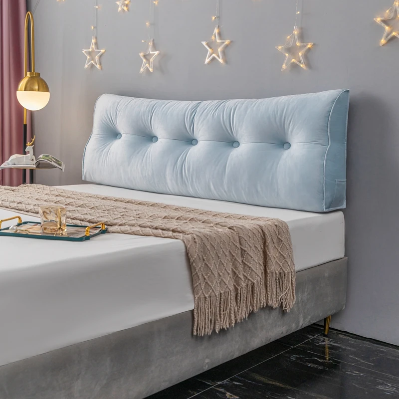 Solid Color 2023 new Dutch velvet curved triangle headboard cushion soft bag tatami large back Pillow Case
